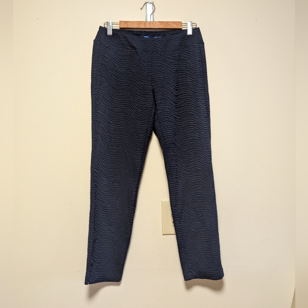 J.McLaughlin Navy Textured Stretch Pants Women’s Small